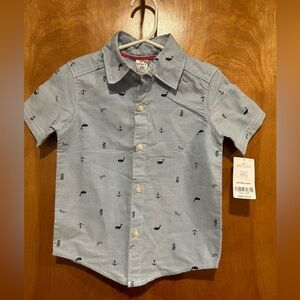 Carter Boys Lighthouse, whale, anchor button up shirt 2T